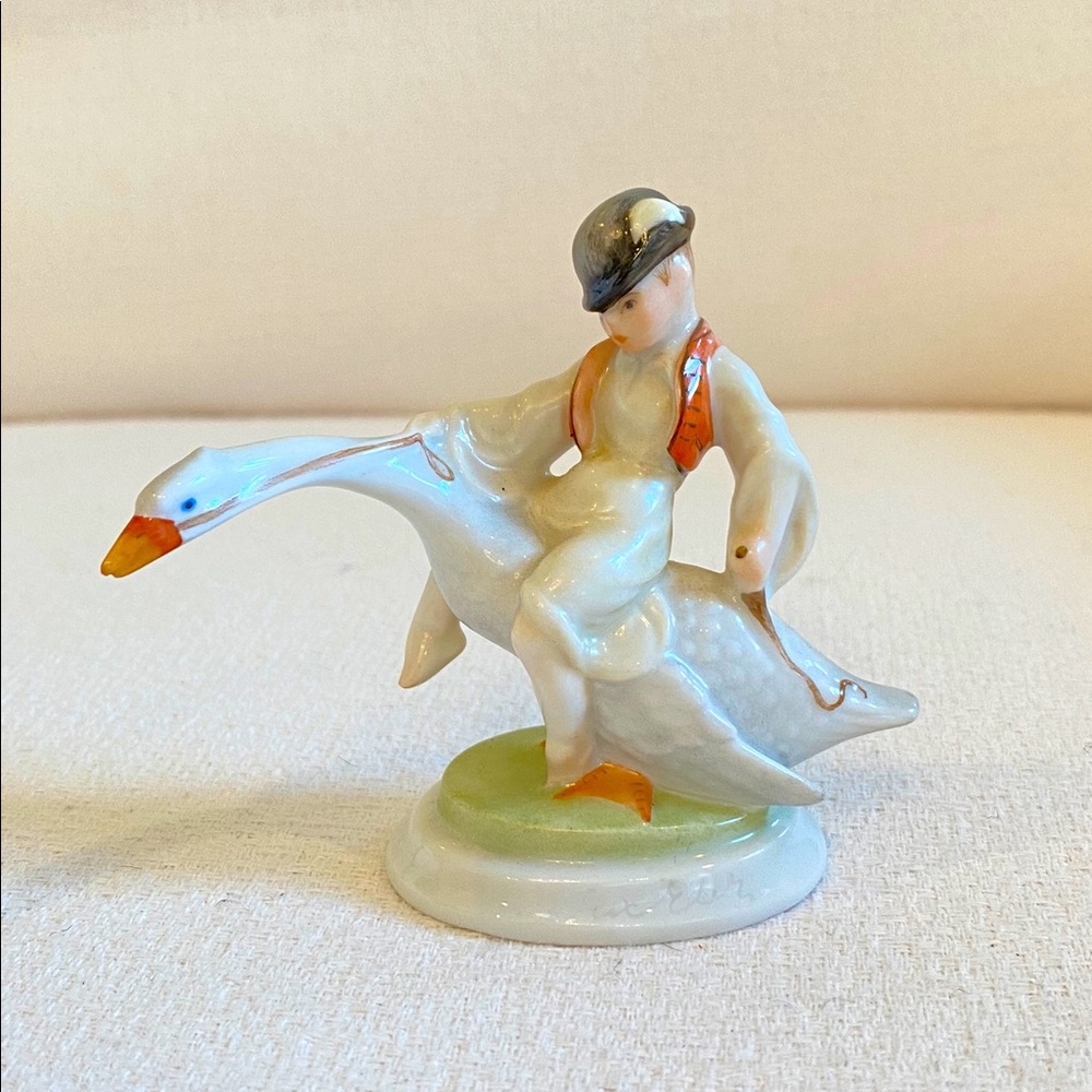Herend Boy Riding Goose